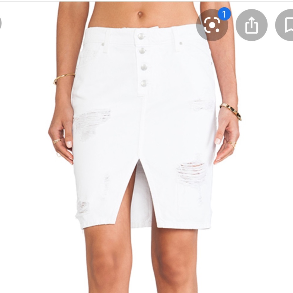 Joes jeans white minx denim skirt Sz 25